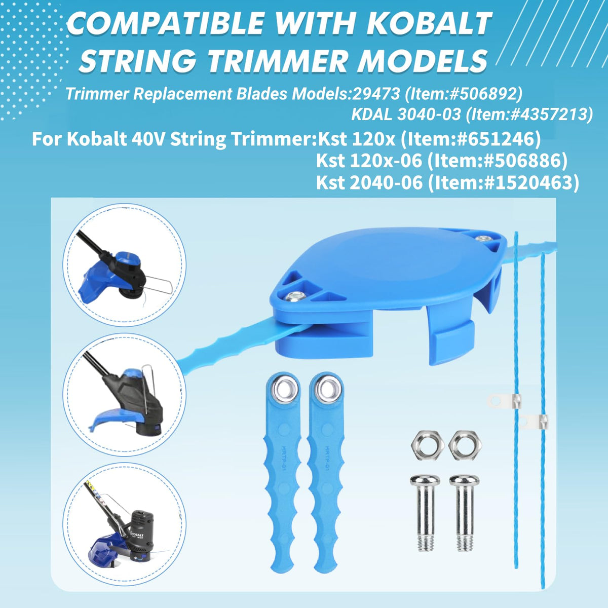 Eyoloty 0.12-inch pre-cut line for tougher weeds
