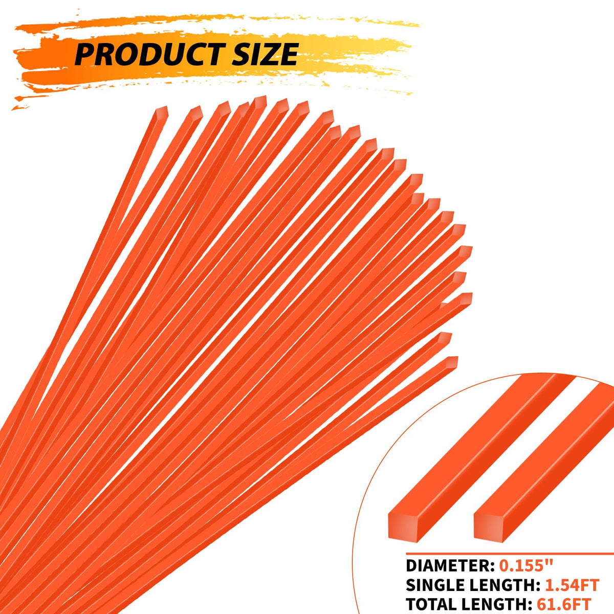 Eyoloty pre-cut line 0.155-inch enables quick, consistent feed.