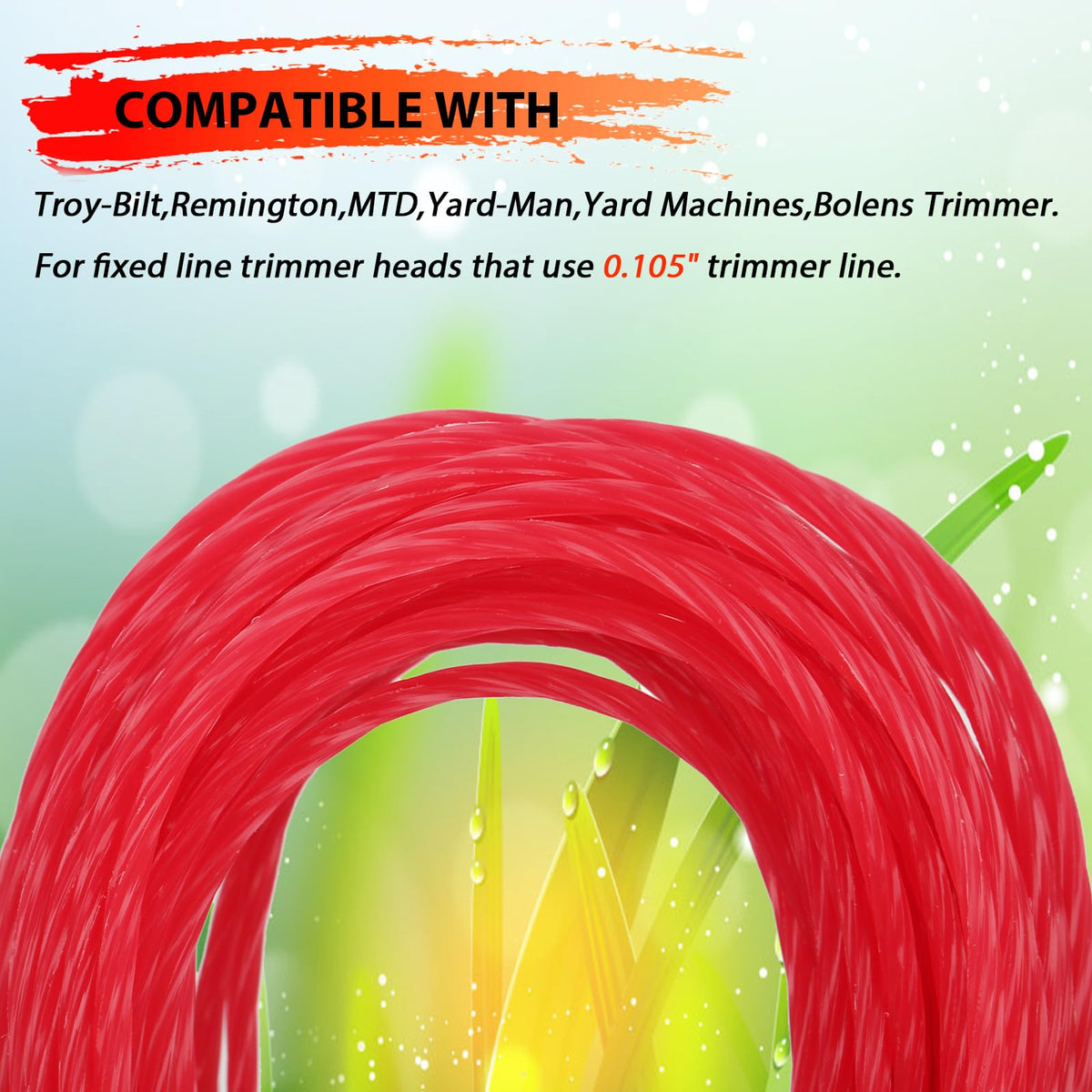 Eyoloty spiral-design trimmer line boosts toughness for cleaner cuts.
