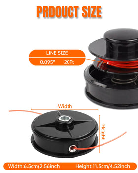 Eyoloty trimmer head split-design reload cap reduces tangling.