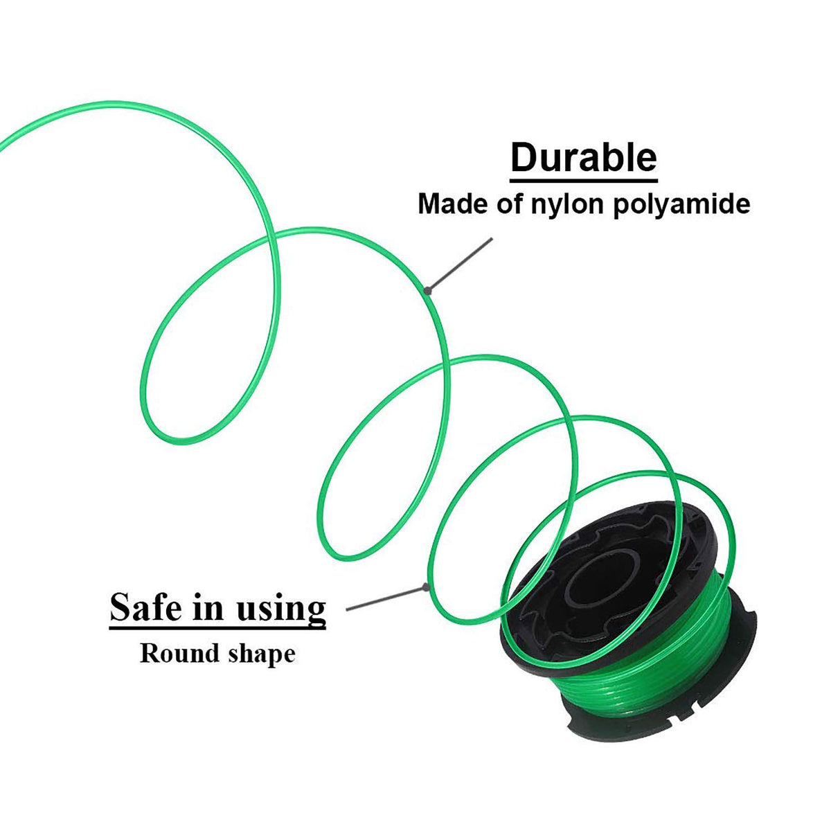Eyoloty 20ft 0.080 inch nylon line for smooth edging on light vegetation.