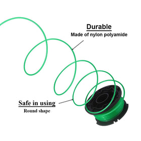 Eyoloty 20ft 0.080 inch nylon line for smooth edging on light vegetation.