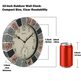 eYotto wall clock battery compartment requires one AA battery for setup