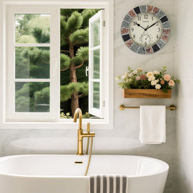 eYotto wall clock silent non-ticking movement for quiet spaces