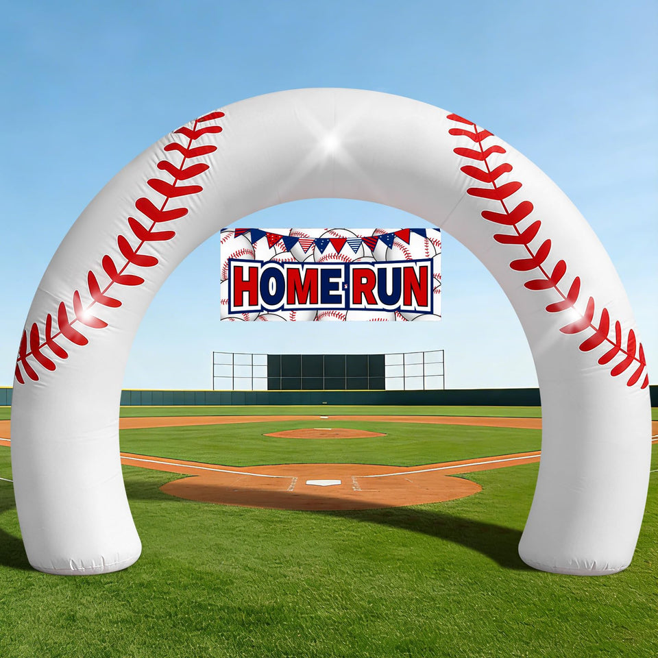 Eyourlife 8ft giant baseball arch outdoor-ready enhances photo ops and entrances