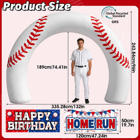 Eyourlife baseball arch with HOME RUN banner adds game-day flair