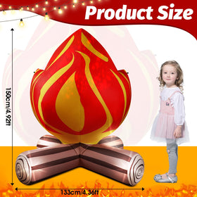 Eyourlife campfire inflatable shows quick setup with built-in blower.