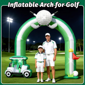 Eyourlife arch features inflatable golf club and ball motif