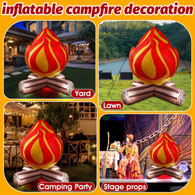 Eyourlife indoor-outdoor campfire decoration ideal for parties and camping scenes.