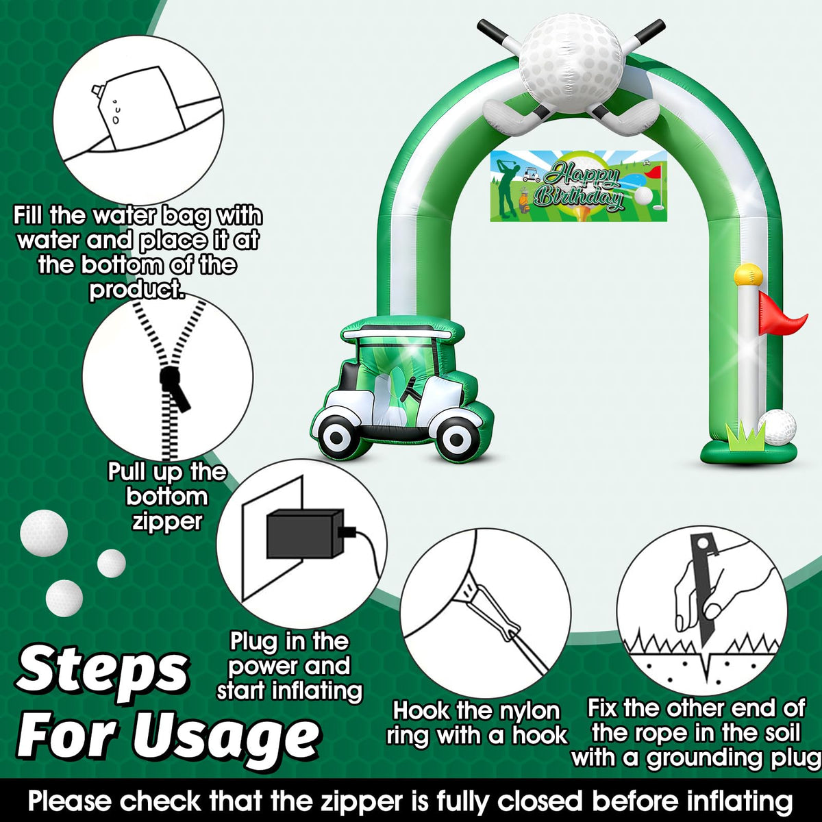 Eyourlife inflatable decor doubles as a golf prop for parties