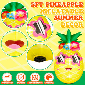 Eyourlife pineapple inflatable with built-in blower enables quick setup.