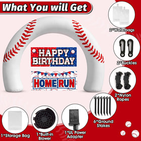 Eyourlife quick-setup baseball arch inflates in minutes with blower and water bags