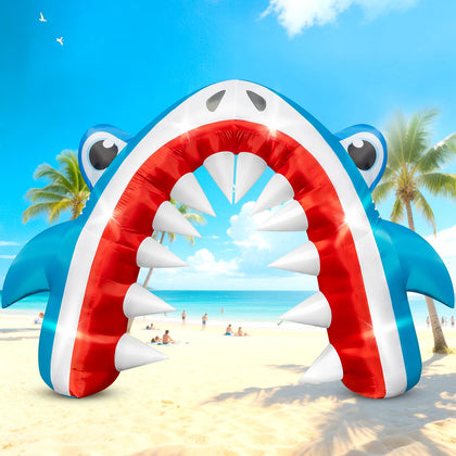 Eyourlife Shark Arch front view inflatable decor for outdoor parties and photos