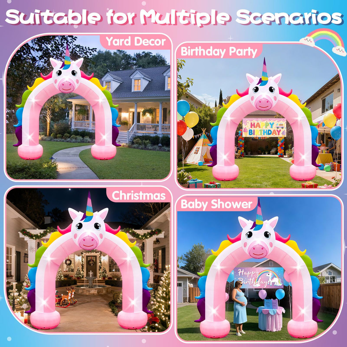 Eyourlife arch suits birthdays, weddings, and garden parties.