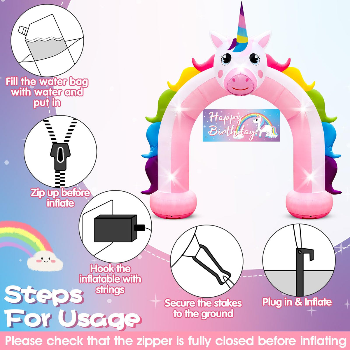 Eyourlife playful ice cream banner insert for dessert-themed celebrations.
