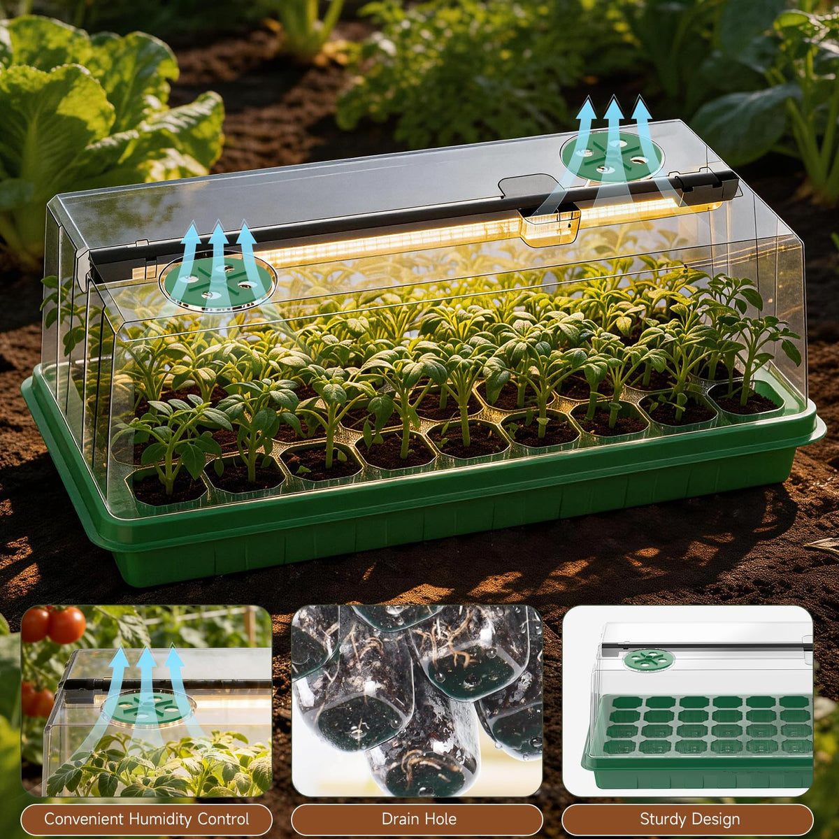 Eyriolya durable PP tray designed for multiple seasons, resisting cracking and warping.