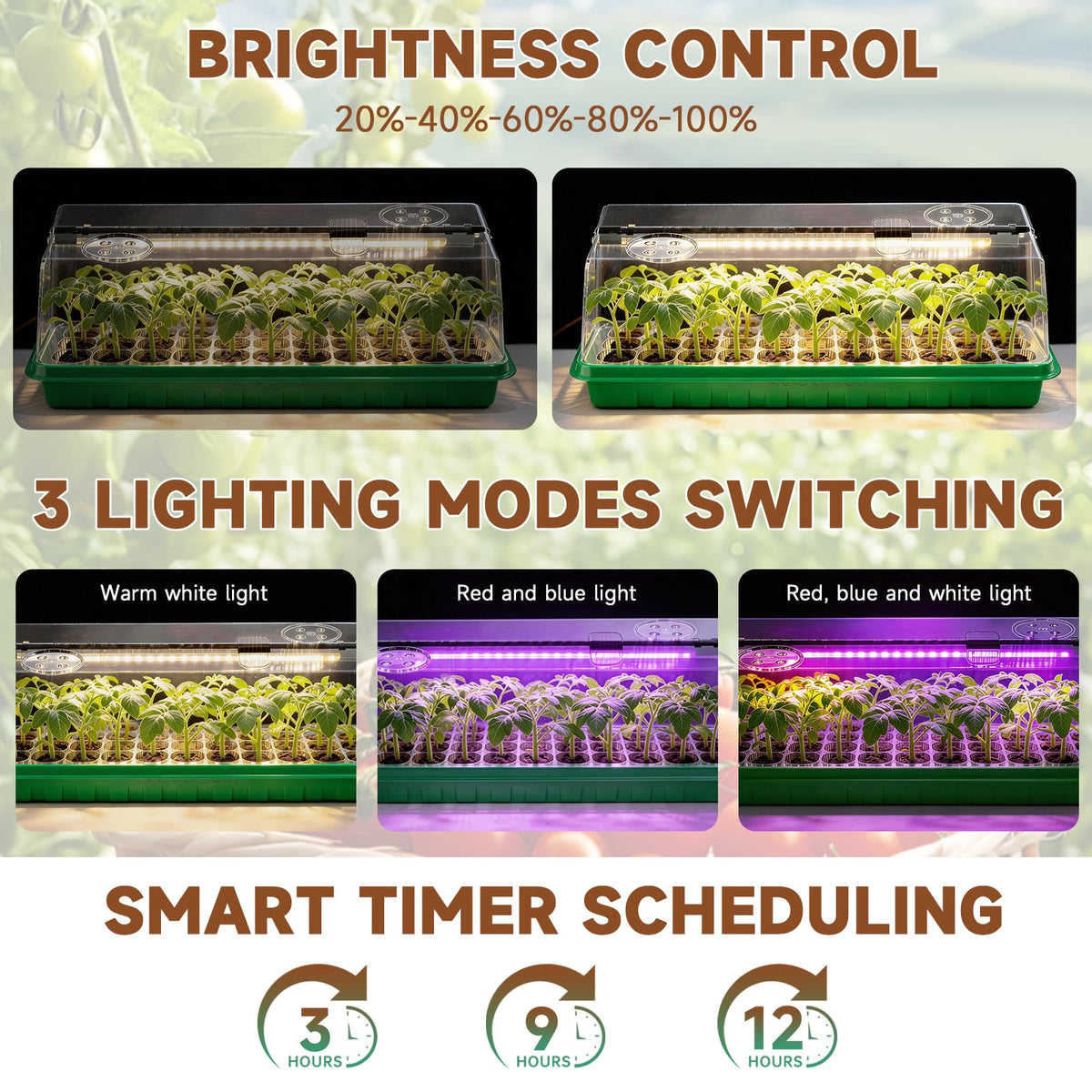 Eyriolya full-spectrum-led seed-starter supports healthy leaf and root development