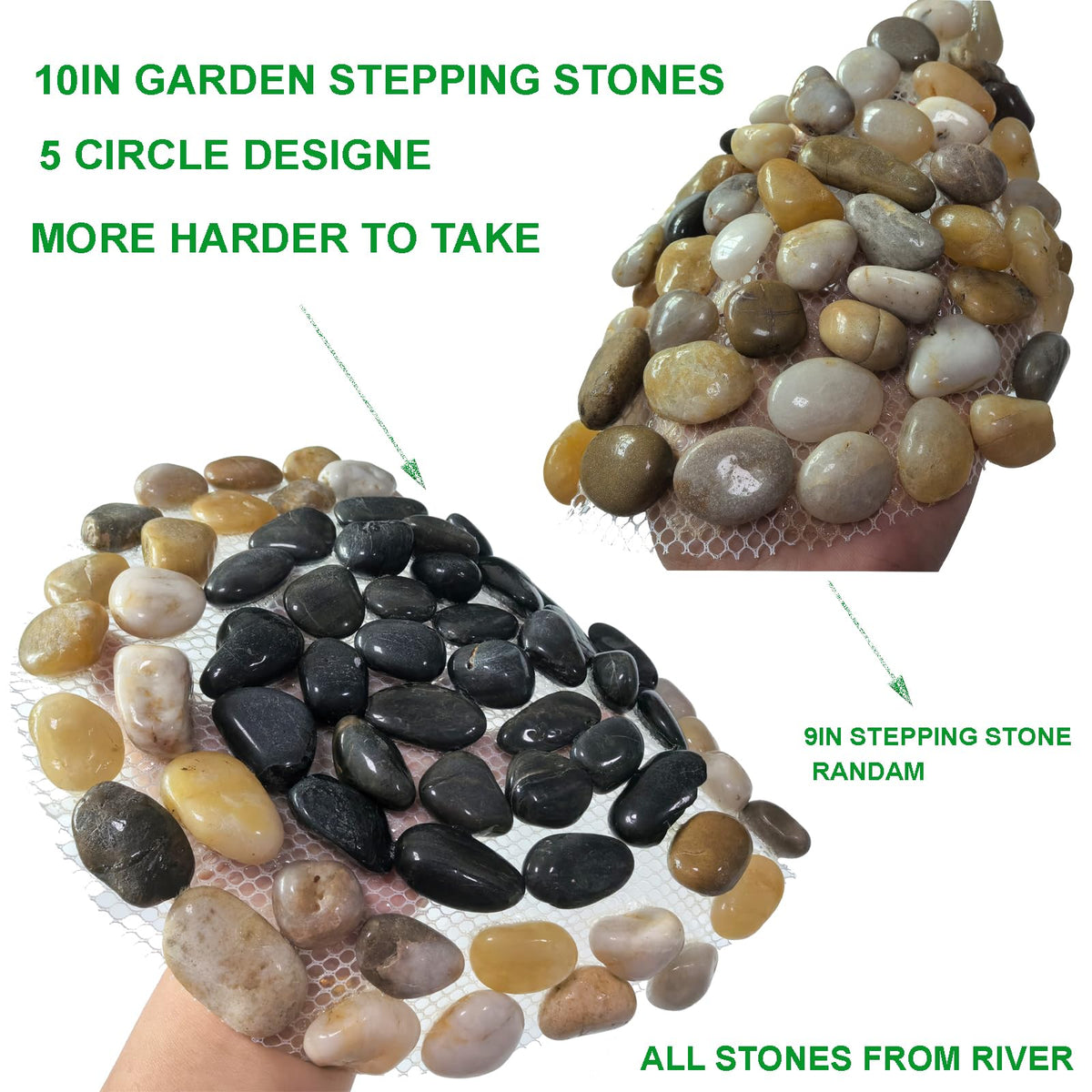 EYZH round stepping stone close-up surface showing smooth texture and natural tones