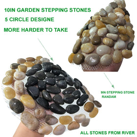EYZH round stepping stone close-up surface showing smooth texture and natural tones