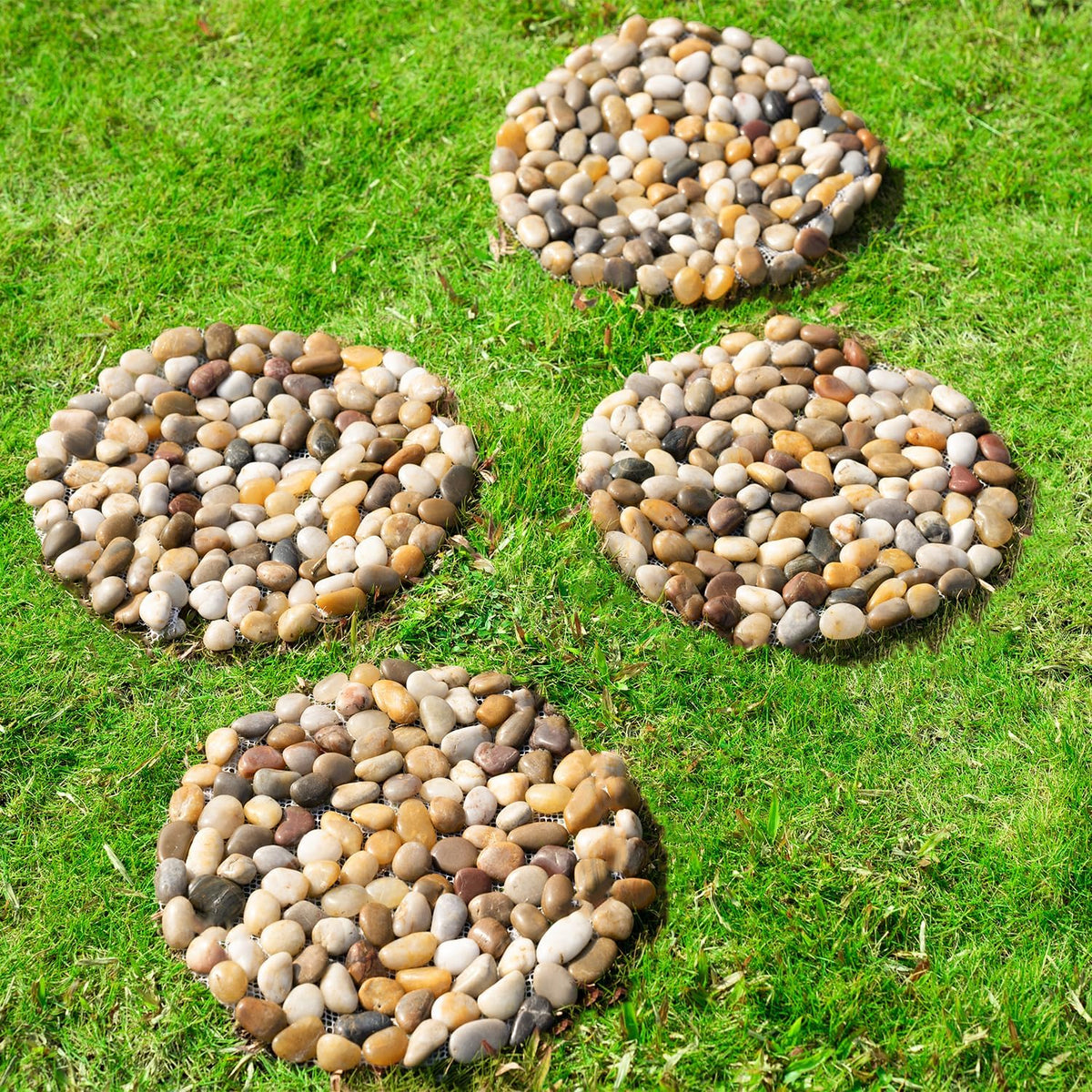 EYZH foot friendly stones offer gentle support along garden pathways