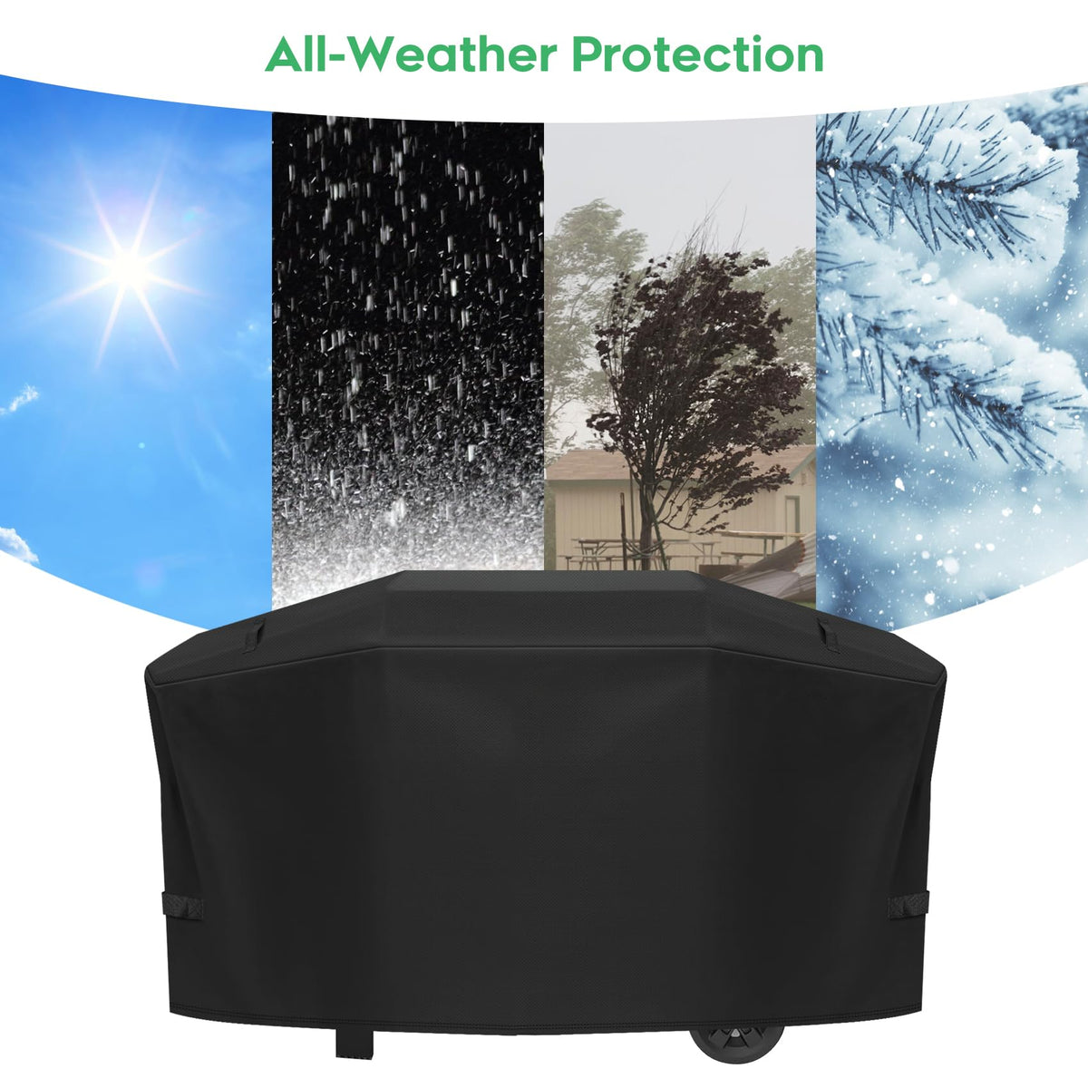 EZ-DONGTENG Weber Slate 28 cover guards against snow and wind for year-round use.
