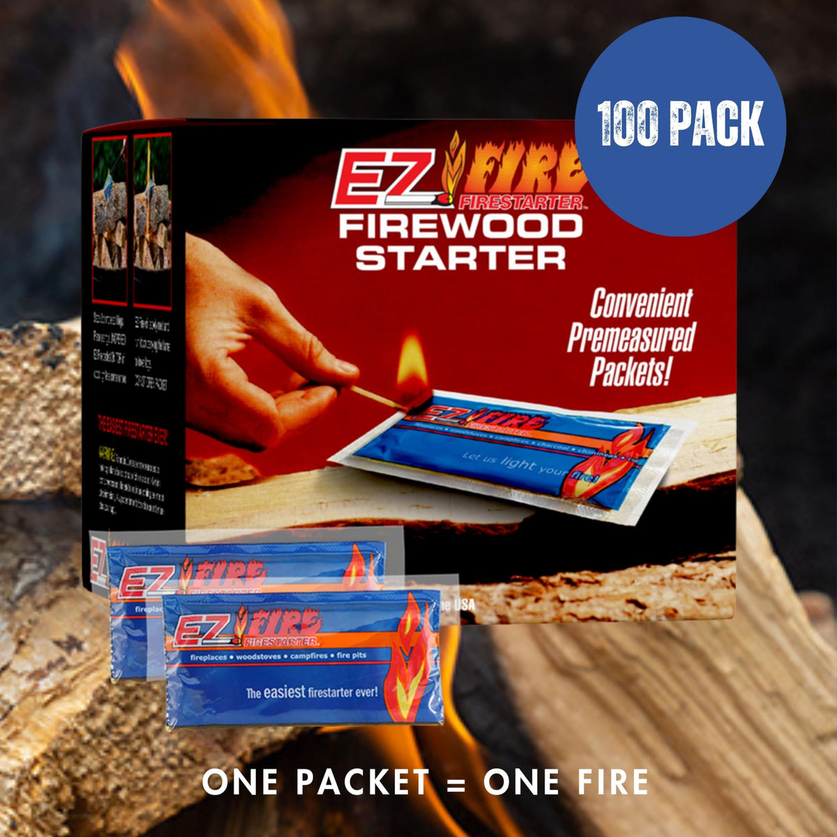 EZ Fire Firestarter quick-light gel for fast campfires.