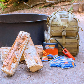 EZ Fire sustainable materials underline eco-friendly fire starting.