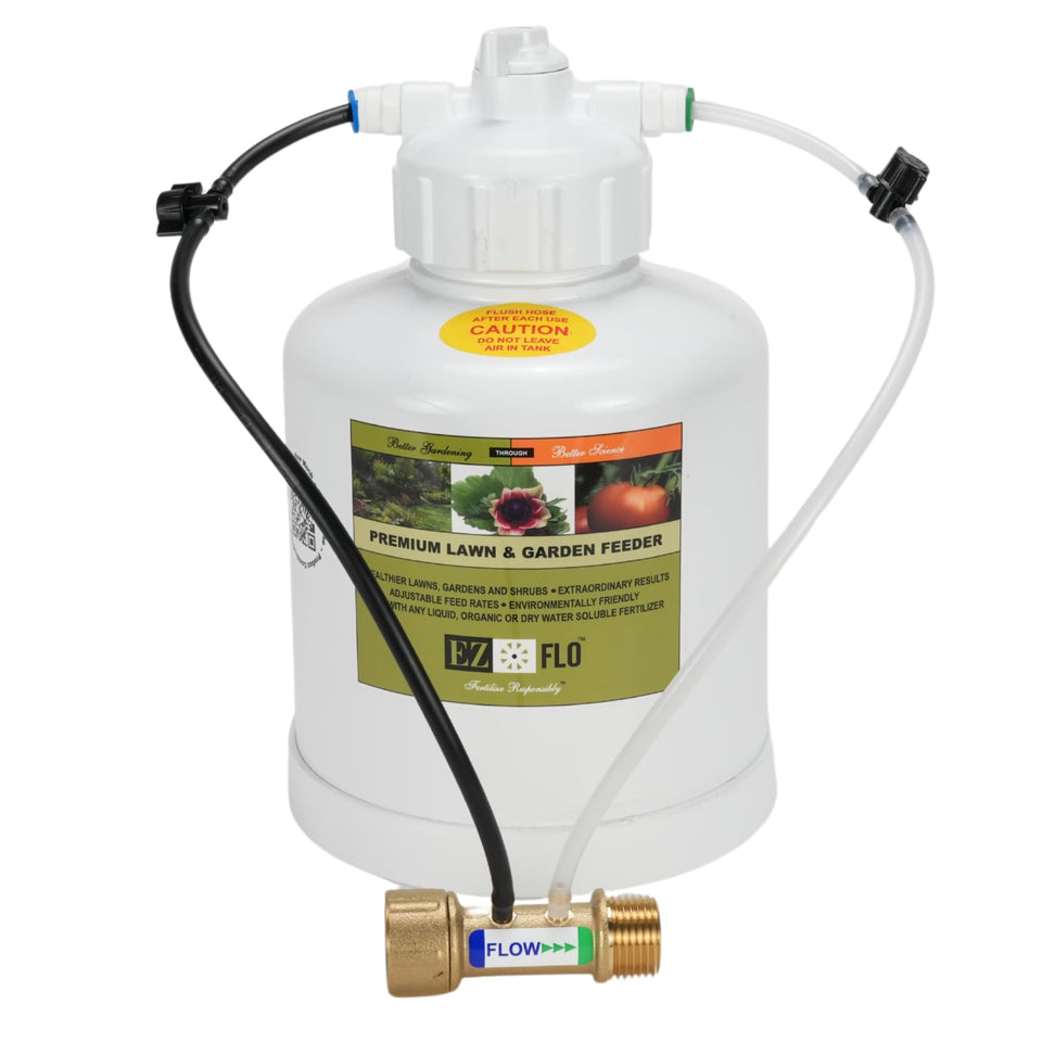 EZ-FLO 1010 HB injector setup demonstrates tool-free assembly for efficient fertigation