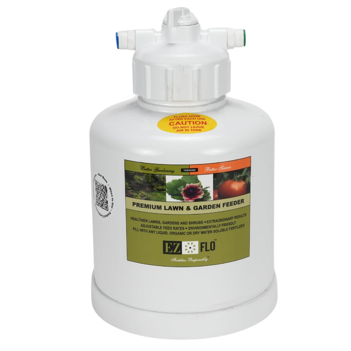 EZ-FLO micro-dosing dial lets adjustable feed ratios for consistent results