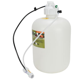 EZ-FLO wide-mouth tank for easy refills and cleaning
