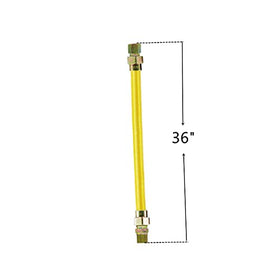 EZ-FLUID hose installed on a gas valve for a secure connection.