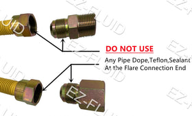 EZ-FLUID 3/4 in MIP x 3/4 in FIP fittings ready for gas valve connections.