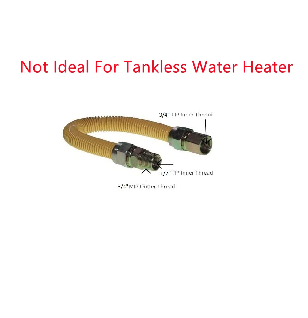 Close-up of EZ-FLUID stainless steel corrugated hose showing flexible durability.