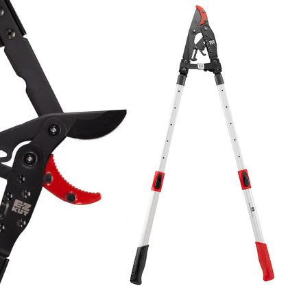 EZ Kut G2 tree trimmer in use for heavy pruning on thick branches.