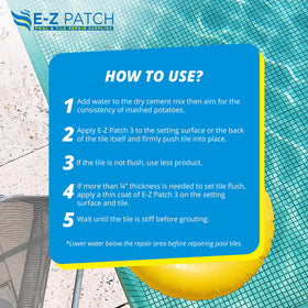 Storage bag of E-Z Patch 3 cement for convenient on-site use.
