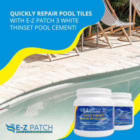 E-Z Patch 3 thinset being troweled for a smooth pool tile finish.