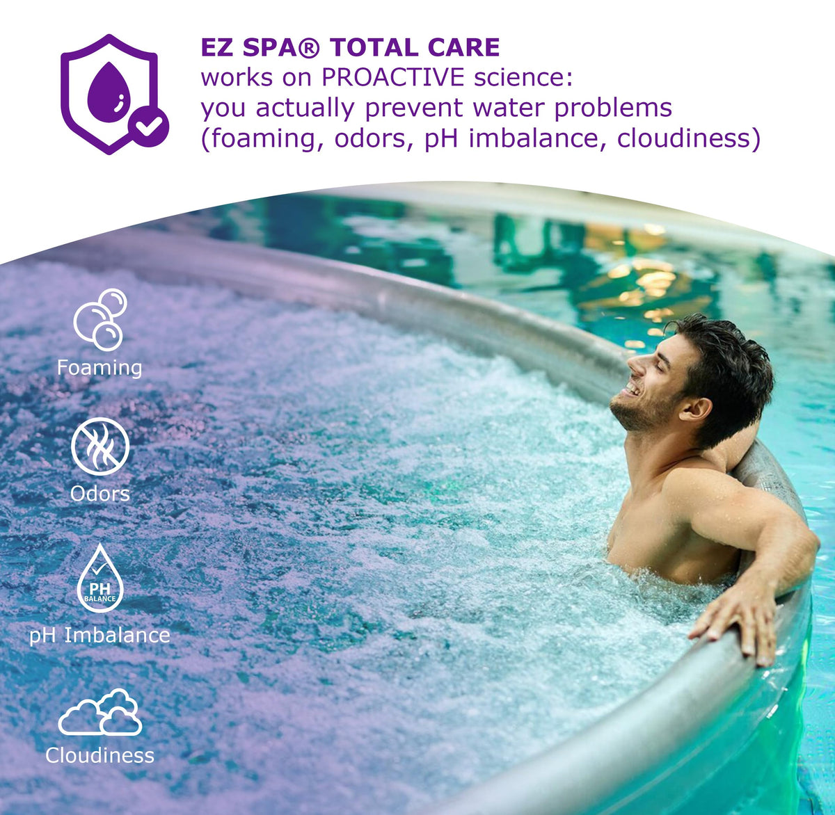 EZ Spa scale inhibitor powder ready to dissolve in water
