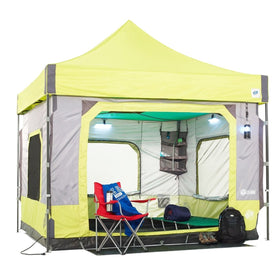 E-Z UP Gear Shelf triangle-shaped three-tier design maximizes corner storage.