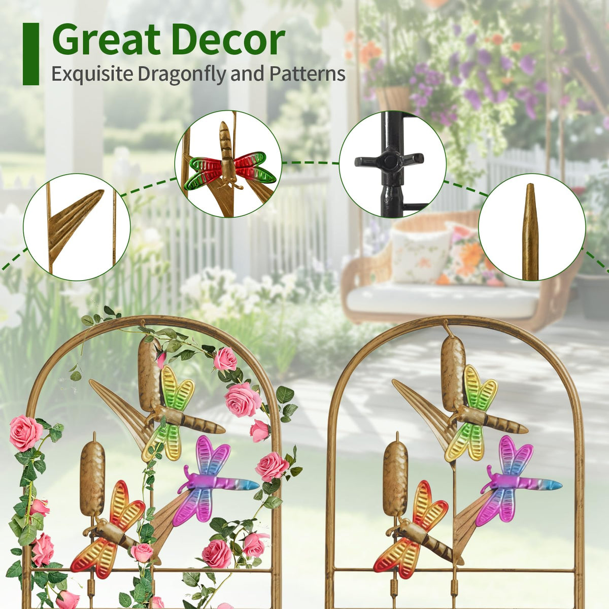 EZ4ENCE garden divider trellis adds subtle privacy and texture.