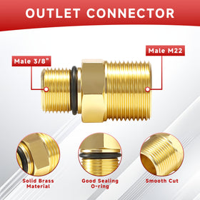 EZALOR 3/8-inch male end attachment for quick, reliable hose-to-pump interface.