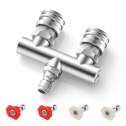EZALOR dual nozzle kit assembly for enhanced cleaning coverage