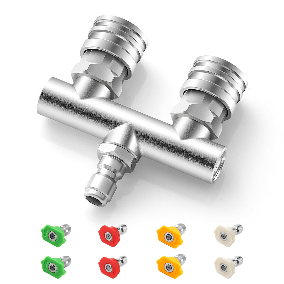 EZALOR dual-nozzle-system shown for faster cleaning on large surfaces.