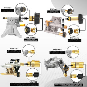 Two-pack EZALOR water inlet fittings for quick maintenance.