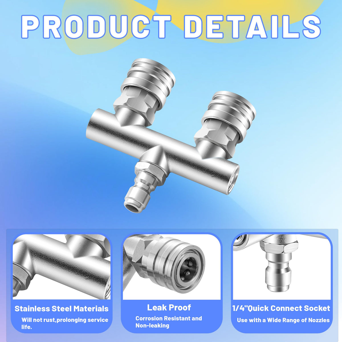 EZALOR 1/4-inch quick-connect for fast attachment