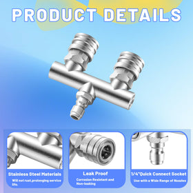 EZALOR 1/4-inch quick-connect for fast attachment