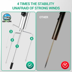 EZIRVLIFE heavy-duty metal construction resists rust for outdoor durability.