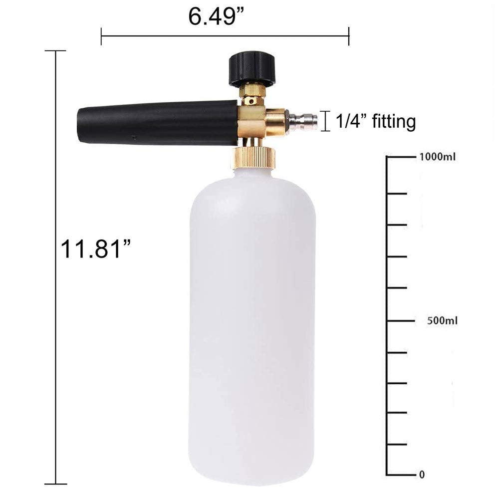 EzoLife foam cannon brass body ensures durability during frequent detailing sessions