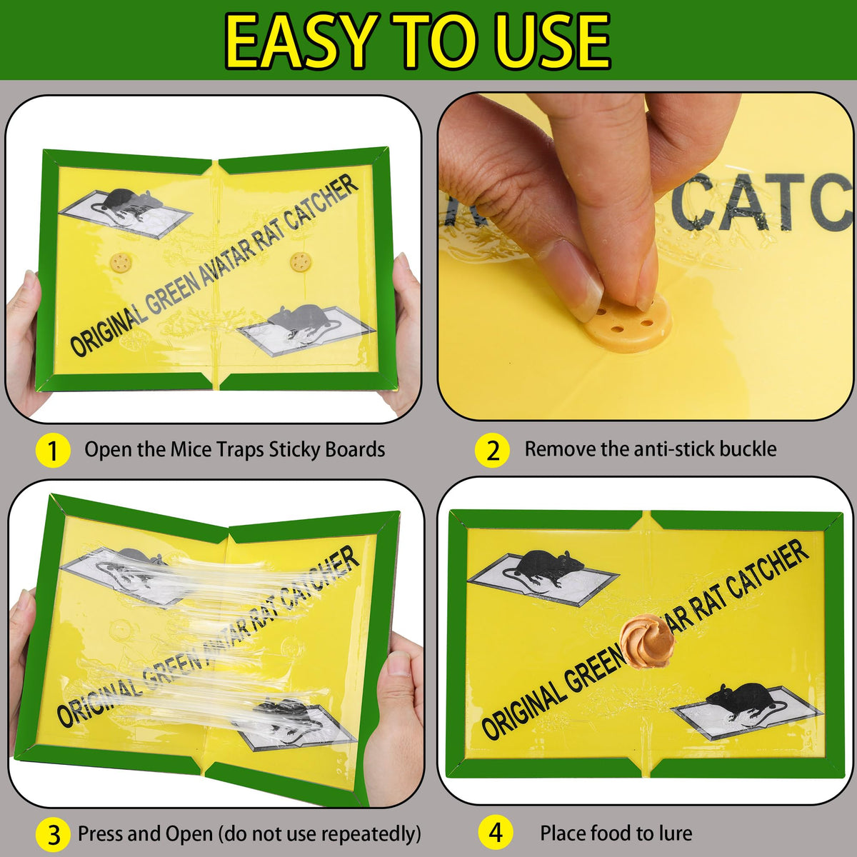 Ezoon glue traps kept away from children and pets for safety.