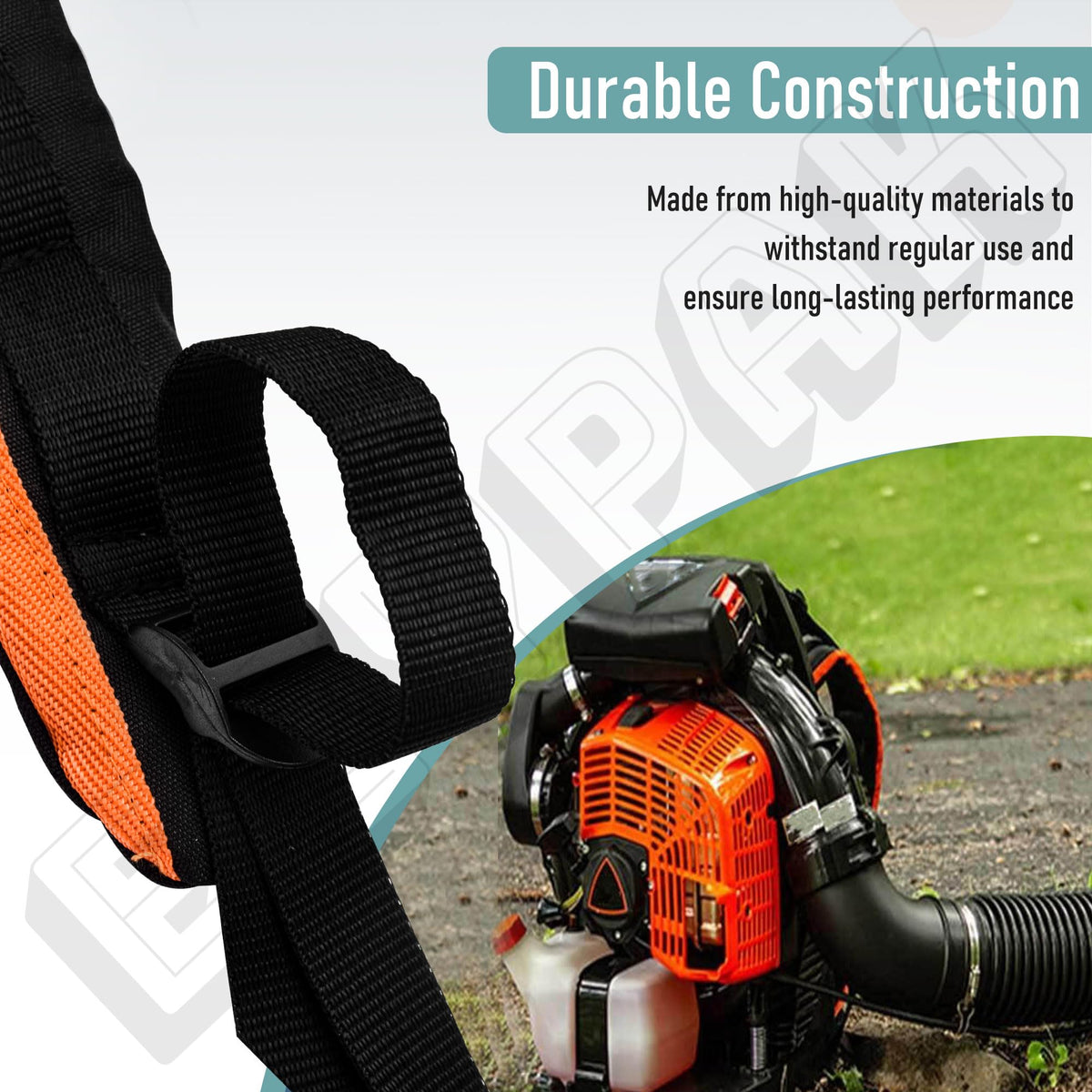 EZYPak adjustable straps customize fit for user comfort.