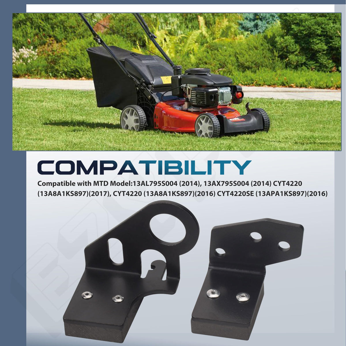 EZYPak Deck Brake Arm Kit in use illustrates restored brake control during mowing.
